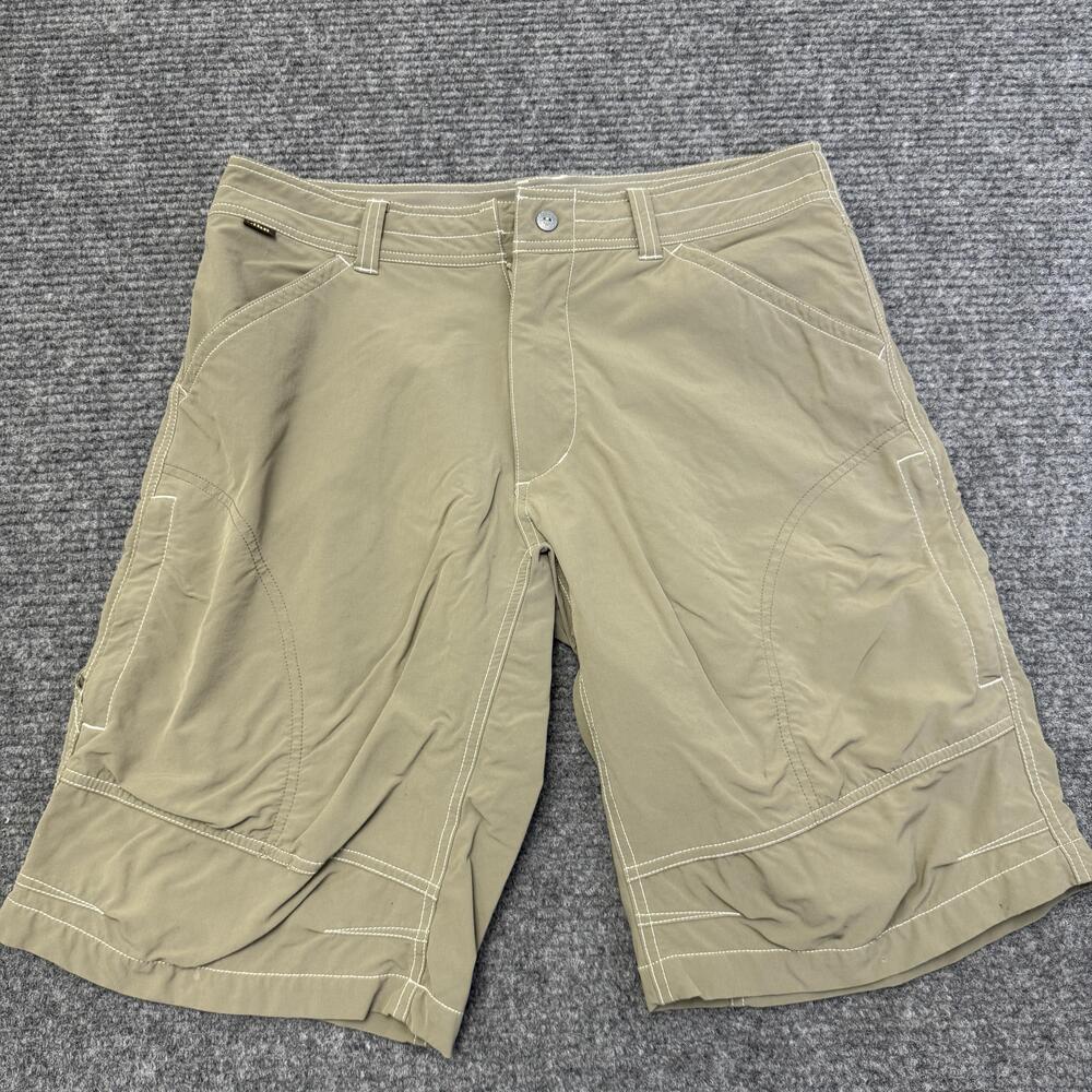 Kuhl Shorts Mens 32 Beige Cargo Hiking Outdoor Performance Stretch 11 Inseam